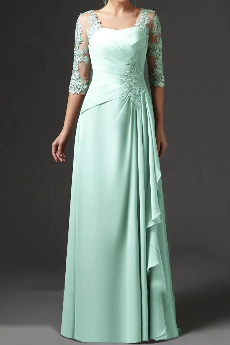 Sheath-Column Floor Length Chiffon Mother Dress CM0075