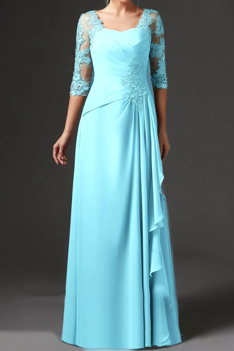 Sheath-Column Floor Length Chiffon Mother Dress CM0075