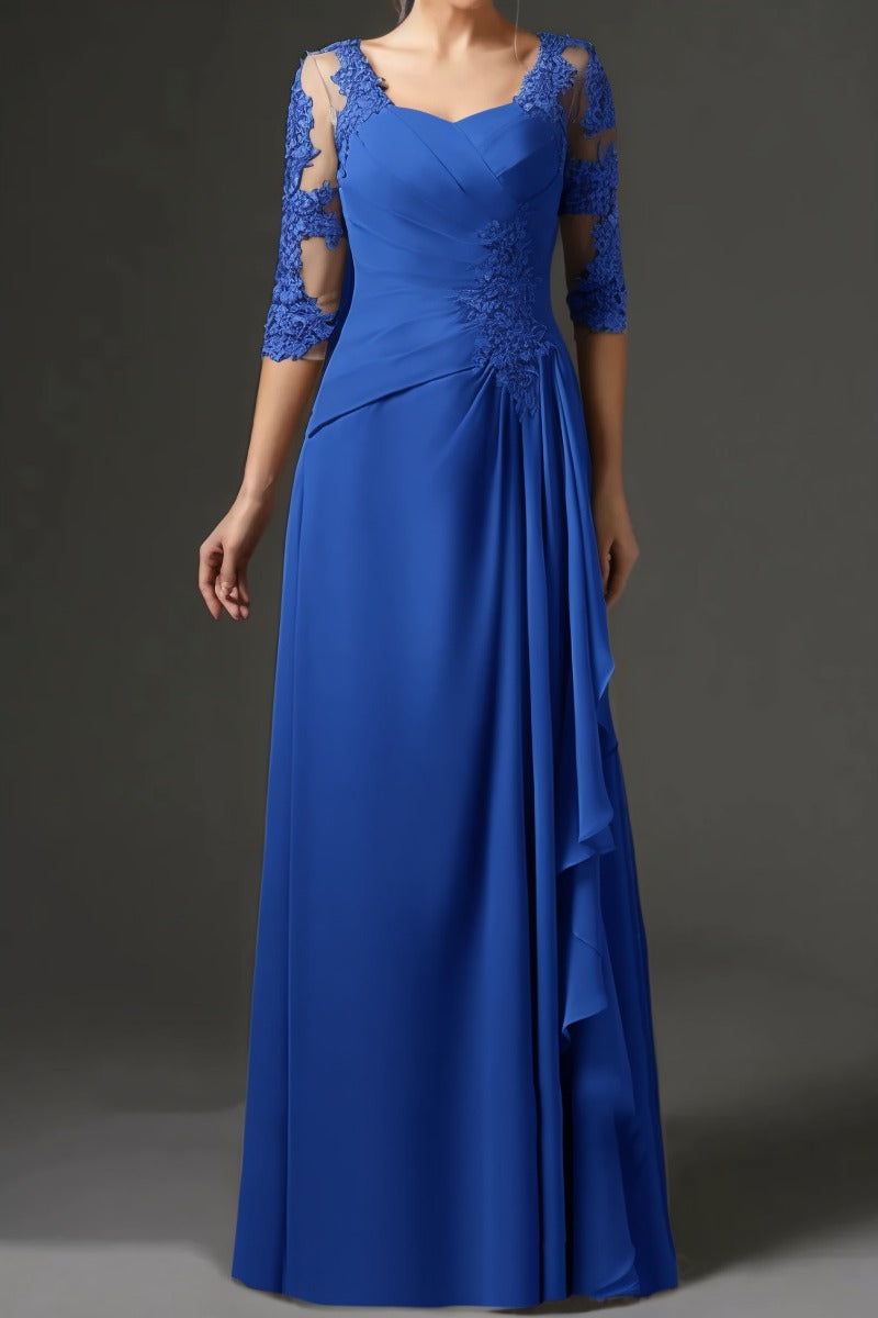 Sheath-Column Floor Length Chiffon Mother Dress CM0075