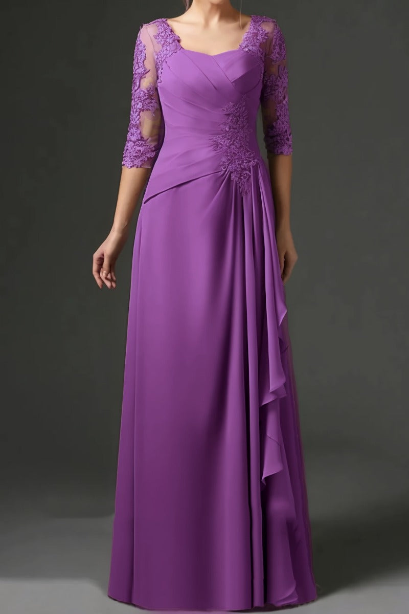 Sheath-Column Floor Length Chiffon Mother Dress CM0075