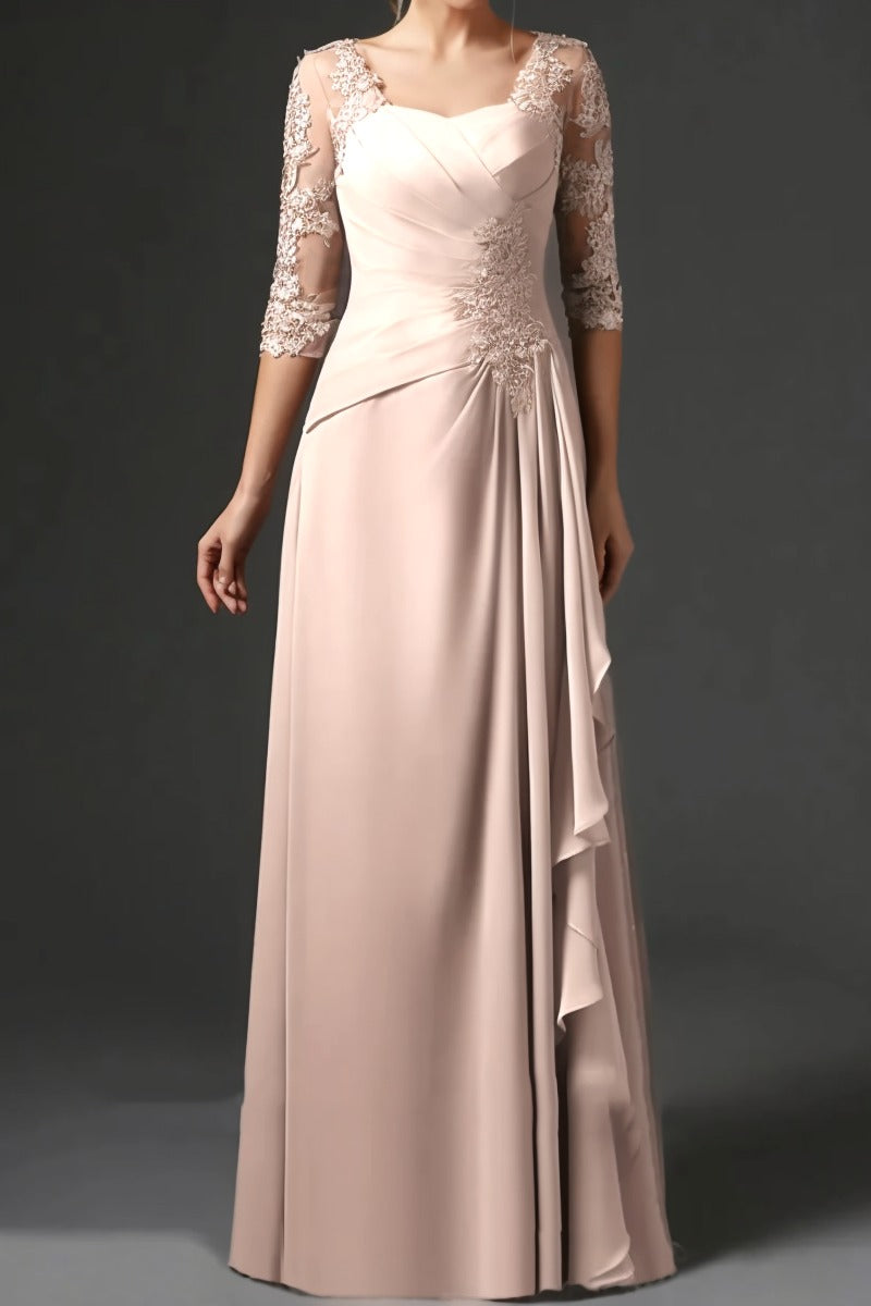 Sheath-Column Floor Length Chiffon Mother Dress CM0075