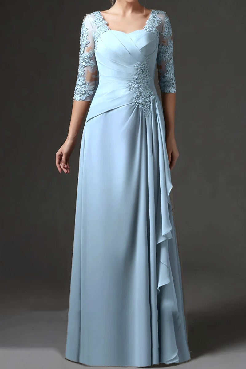 Sheath-Column Floor Length Chiffon Mother Dress CM0075