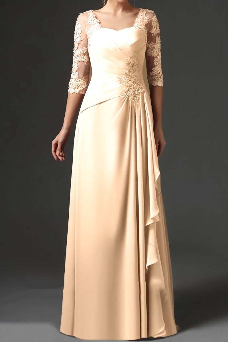 Sheath-Column Floor Length Chiffon Mother Dress CM0075