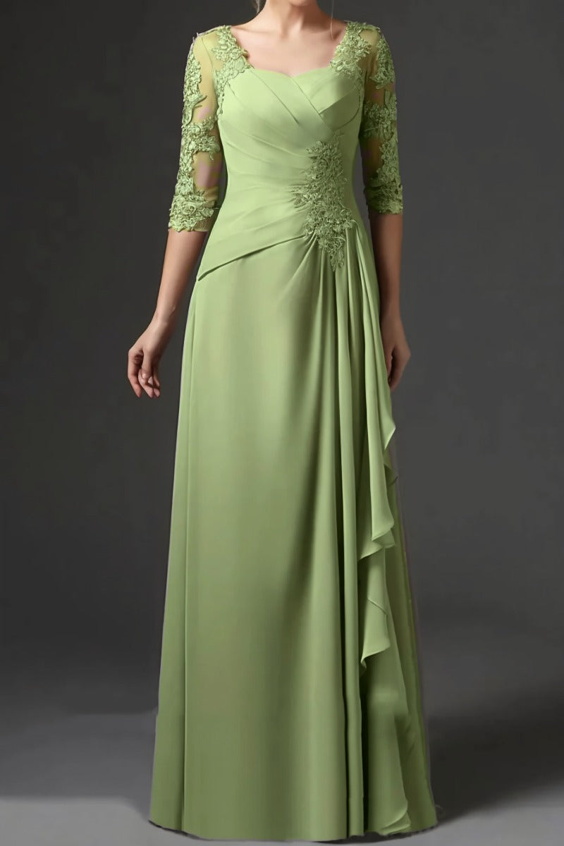 Sheath-Column Floor Length Chiffon Mother Dress CM0075