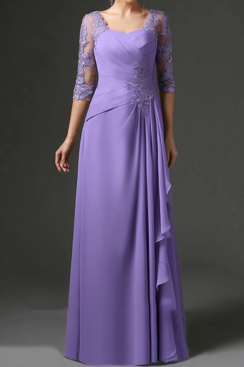 Sheath-Column Floor Length Chiffon Mother Dress CM0075