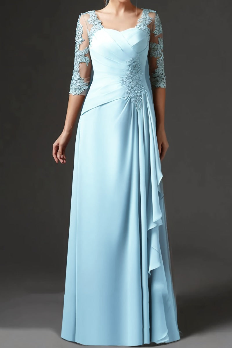 Sheath-Column Floor Length Chiffon Mother Dress CM0075