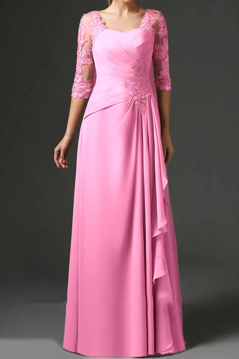 Sheath-Column Floor Length Chiffon Mother Dress CM0075