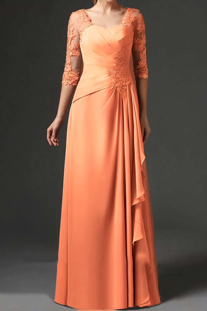 Sheath-Column Floor Length Chiffon Mother Dress CM0075