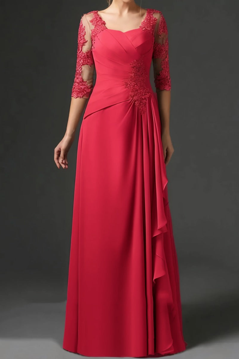 Sheath-Column Floor Length Chiffon Mother Dress CM0075