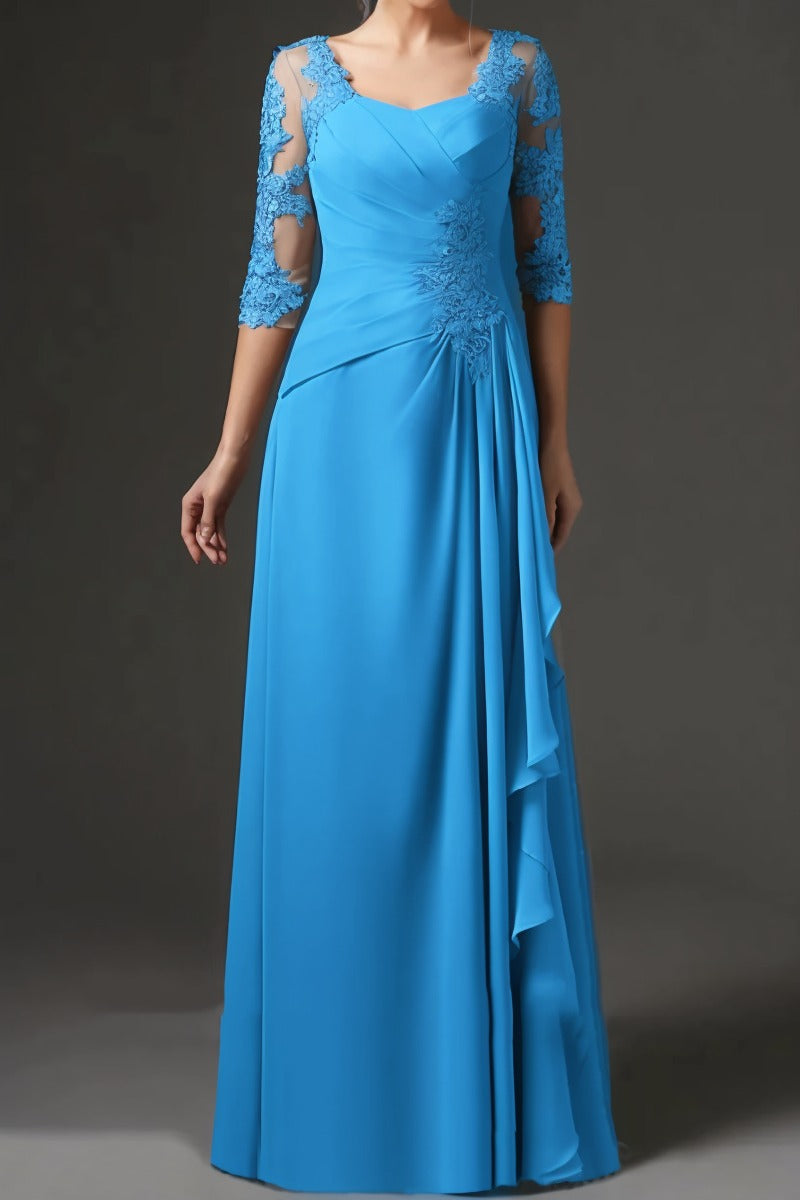 Sheath-Column Floor Length Chiffon Mother Dress CM0075