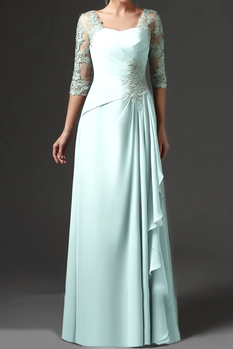 Sheath-Column Floor Length Chiffon Mother Dress CM0075