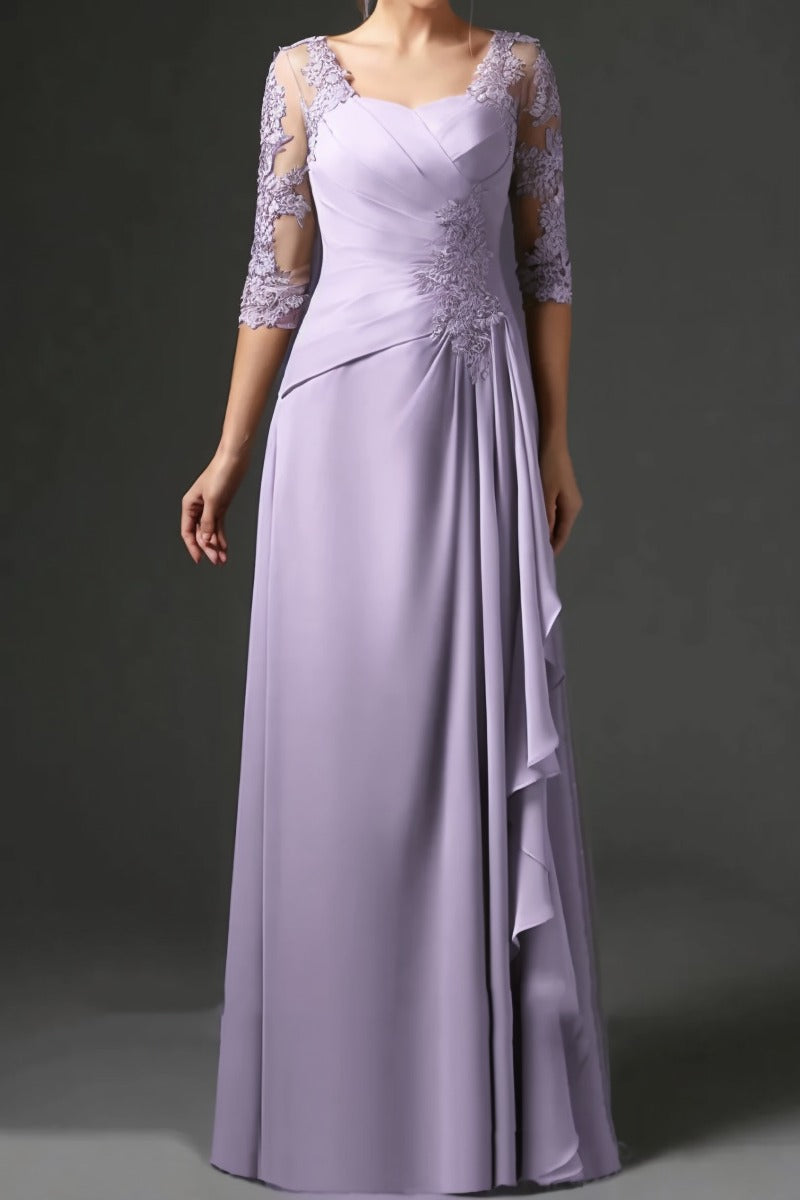 Sheath-Column Floor Length Chiffon Mother Dress CM0075