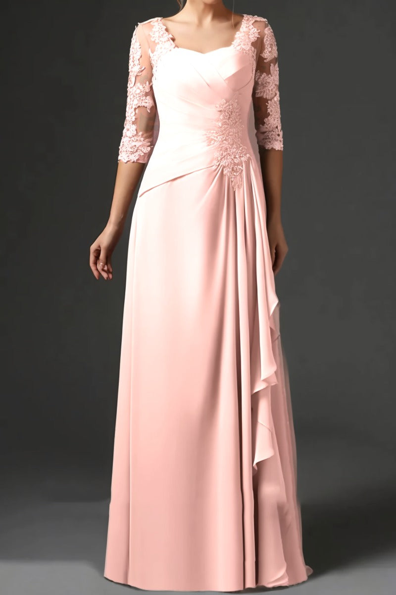 Sheath-Column Floor Length Chiffon Mother Dress CM0075