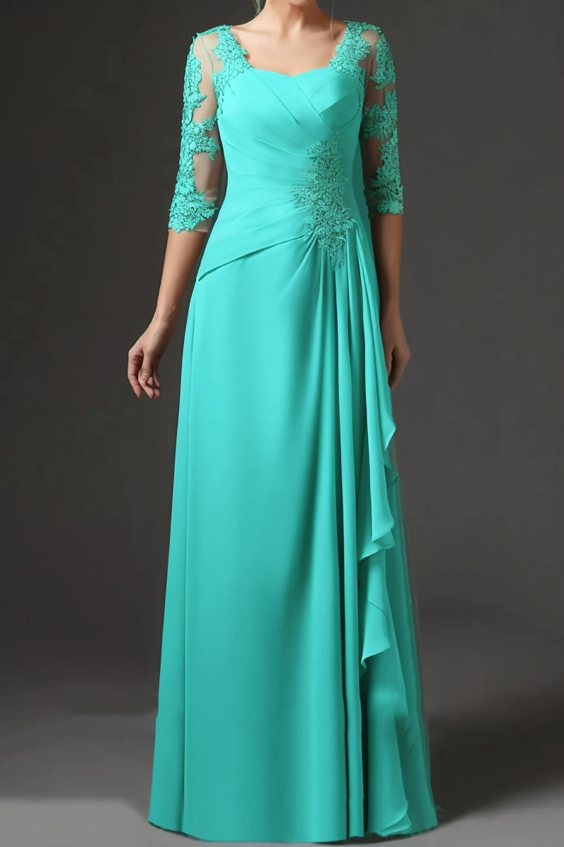 Sheath-Column Floor Length Chiffon Mother Dress CM0075