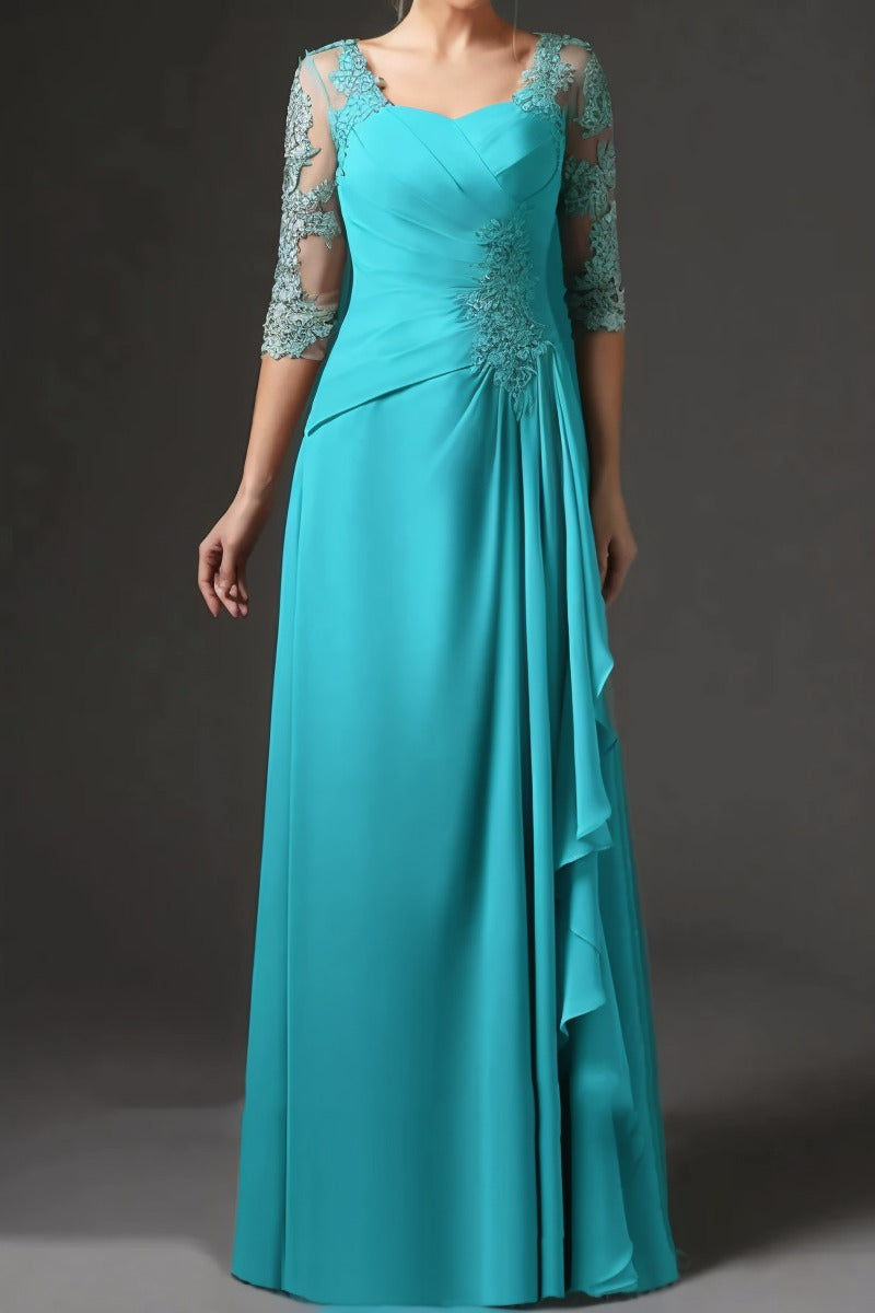 Sheath-Column Floor Length Chiffon Mother Dress CM0075