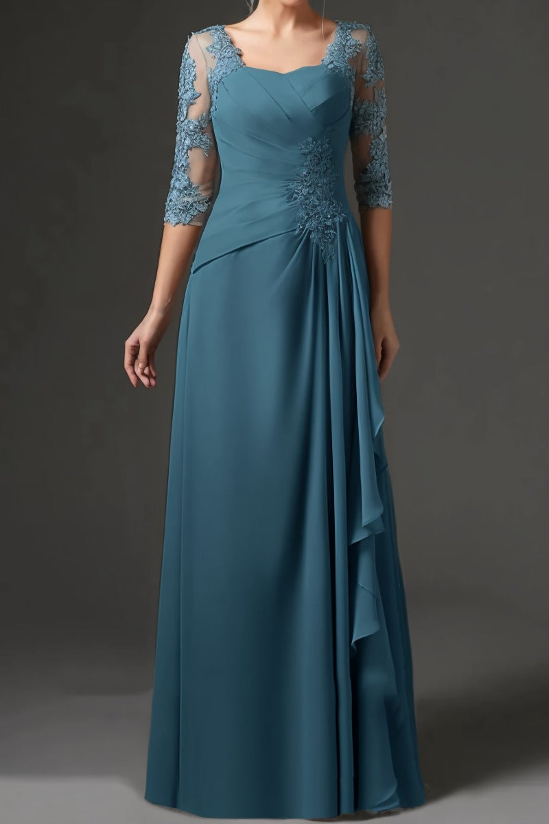 Sheath-Column Floor Length Chiffon Mother Dress CM0075