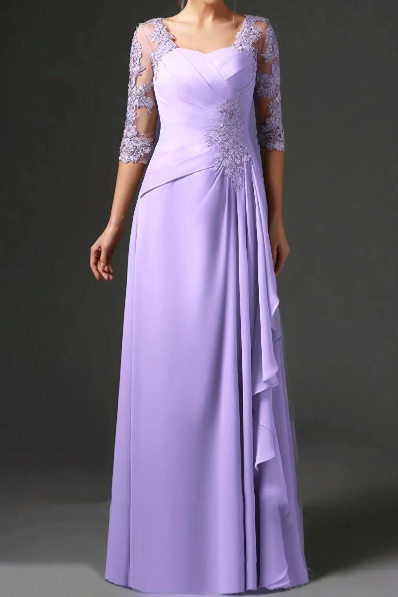 Sheath-Column Floor Length Chiffon Mother Dress CM0075