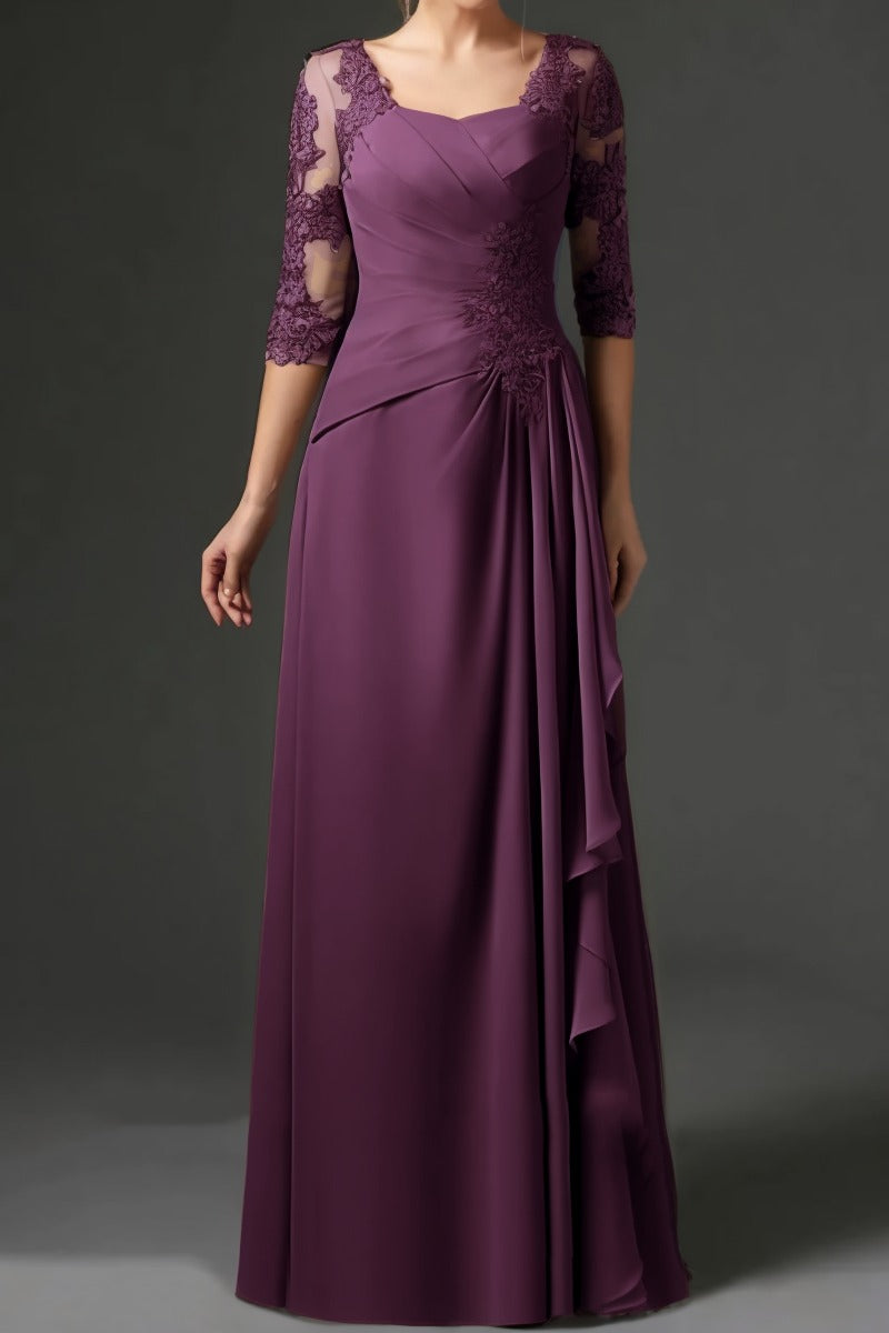 Sheath-Column Floor Length Chiffon Mother Dress CM0075