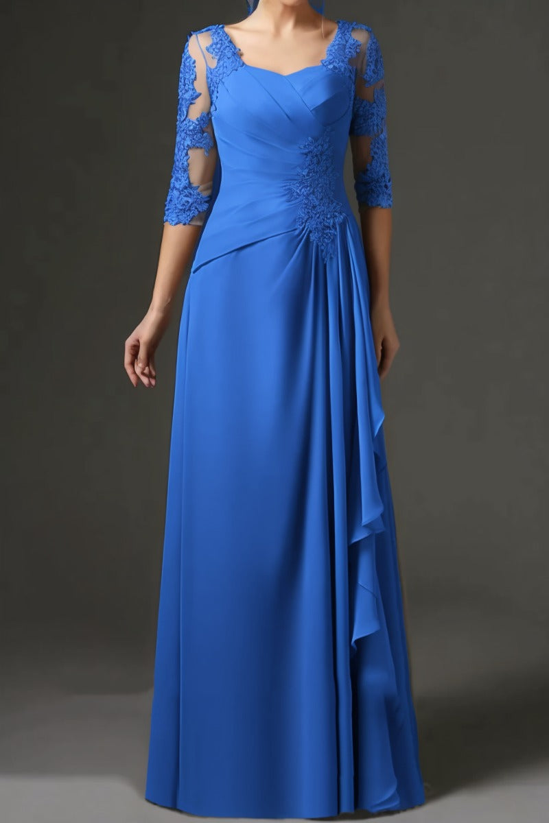 Sheath-Column Floor Length Chiffon Mother Dress CM0075