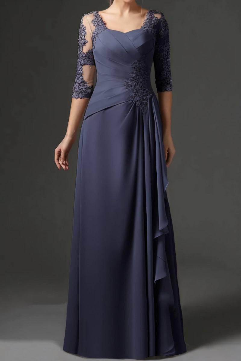 Sheath-Column Floor Length Chiffon Mother Dress CM0075