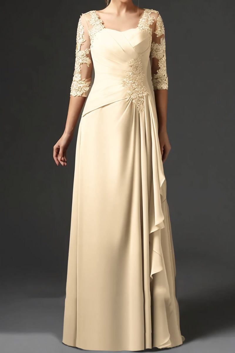 Sheath-Column Floor Length Chiffon Mother Dress CM0075