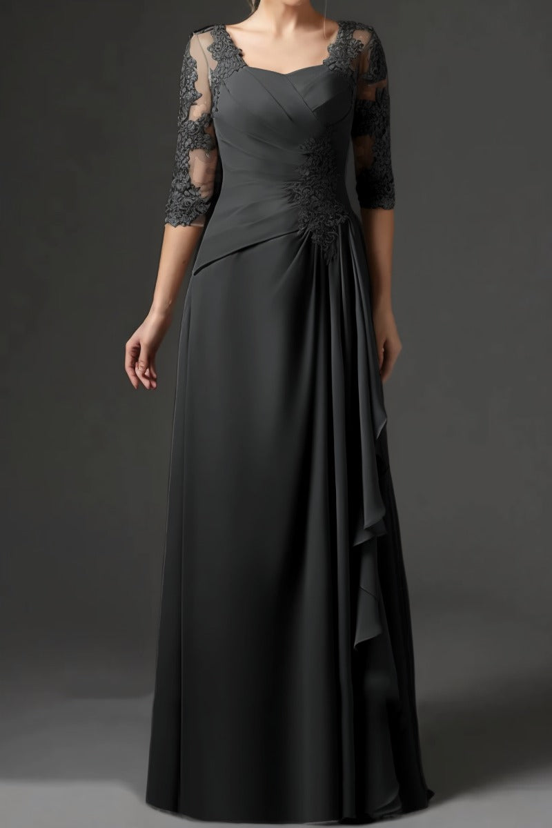 Sheath-Column Floor Length Chiffon Mother Dress CM0075