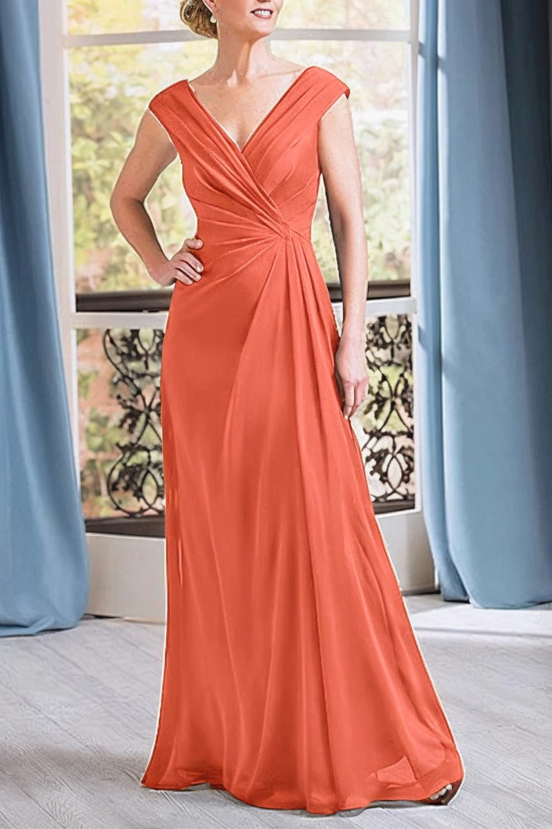 A-Line Floor Length Chiffon Dress CM0076