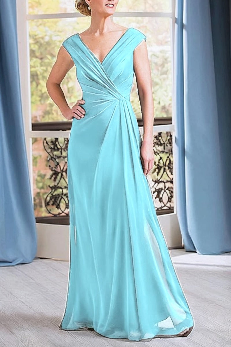 A-Line Floor Length Chiffon Dress CM0076