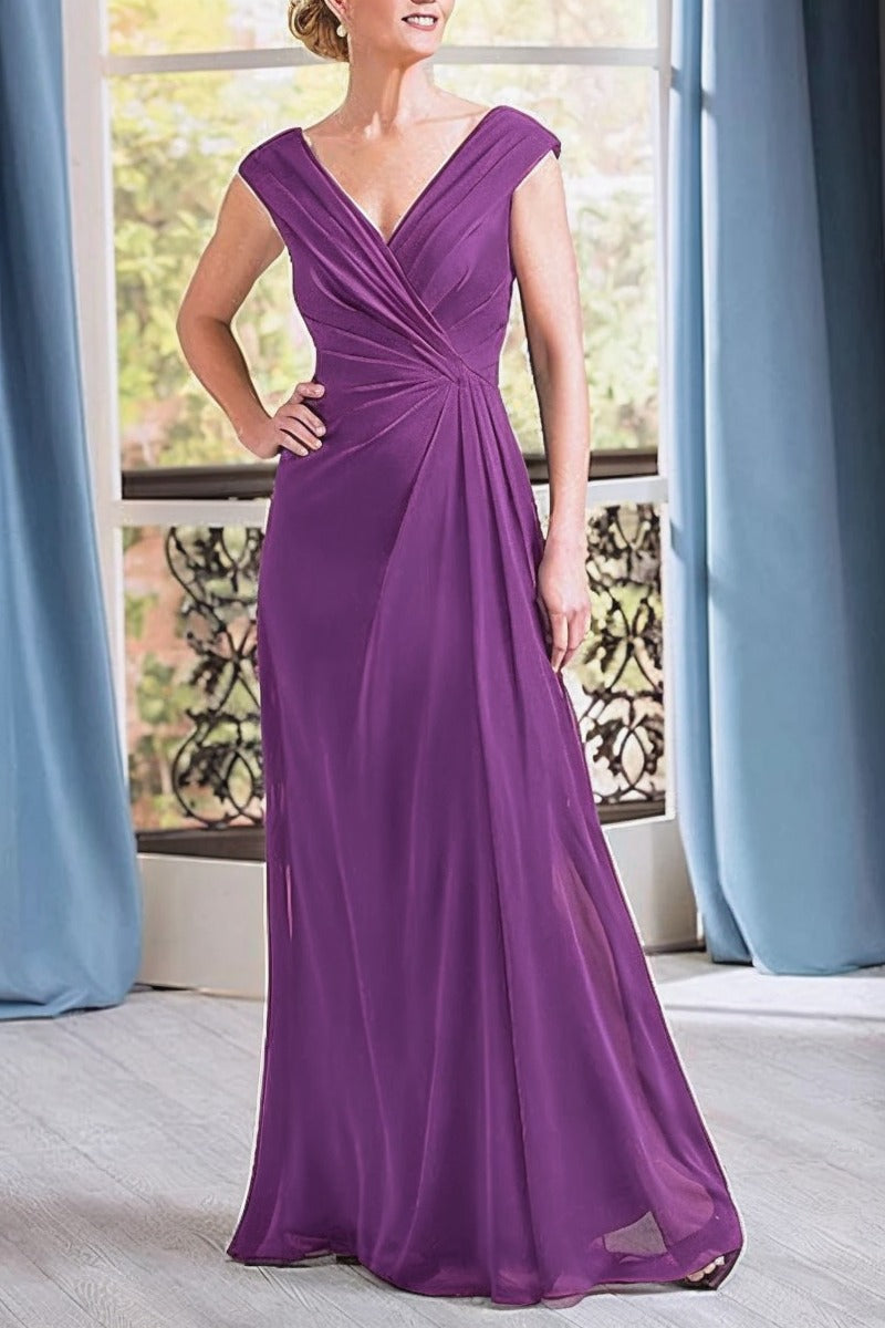 A-Line Floor Length Chiffon Dress CM0076