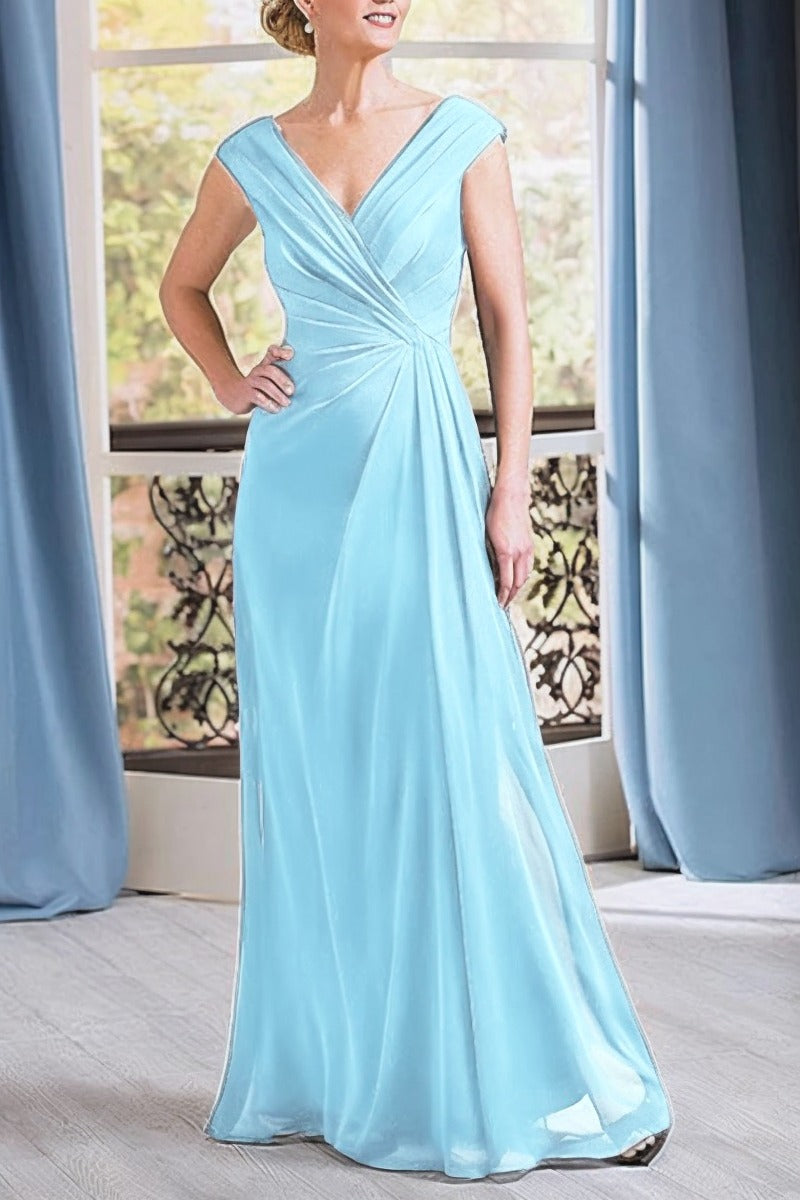 A-Line Floor Length Chiffon Dress CM0076