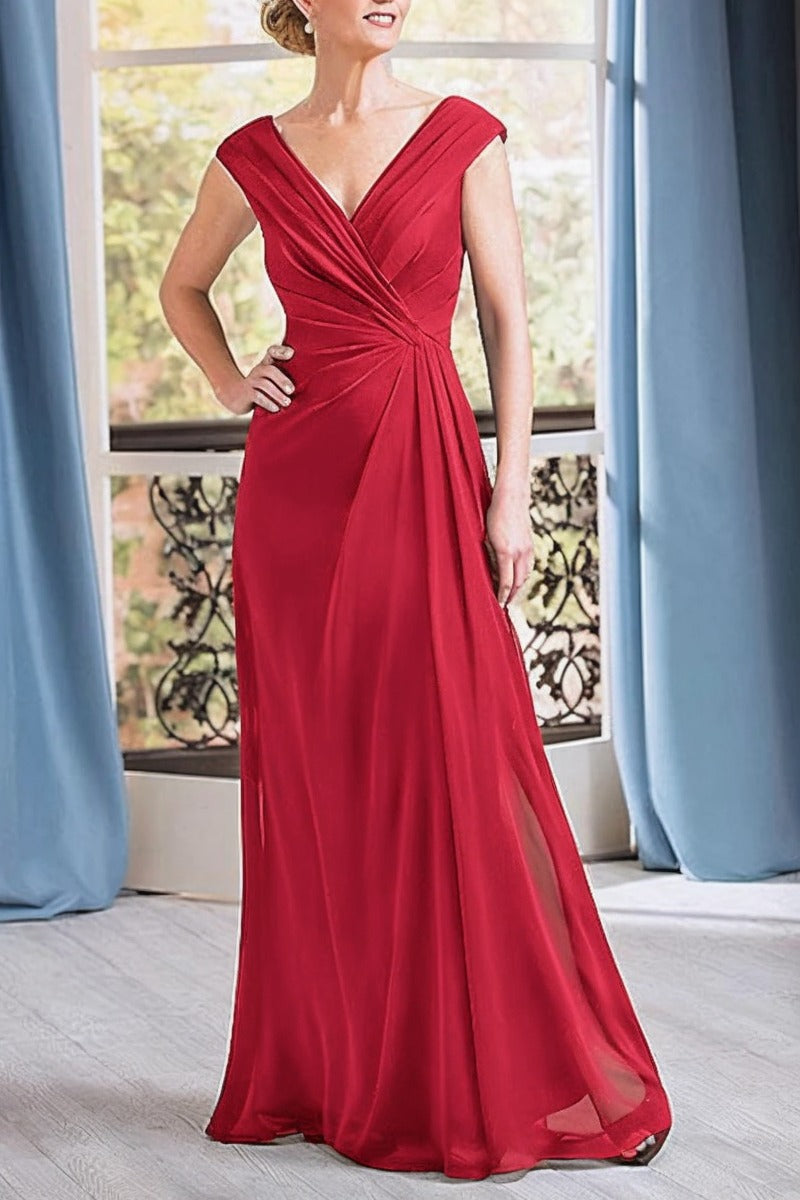 A-Line Floor Length Chiffon Dress CM0076