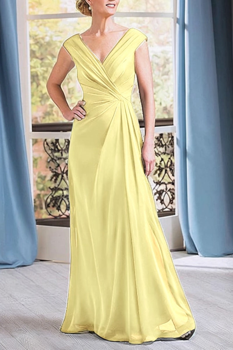 A-Line Floor Length Chiffon Dress CM0076