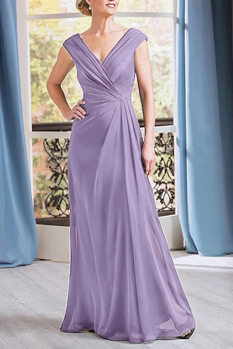 A-Line Floor Length Chiffon Dress CM0076