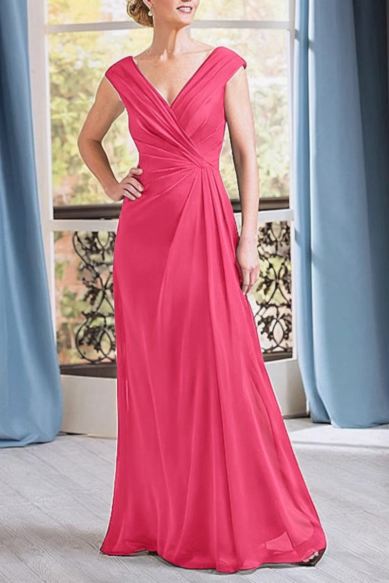 A-Line Floor Length Chiffon Dress CM0076