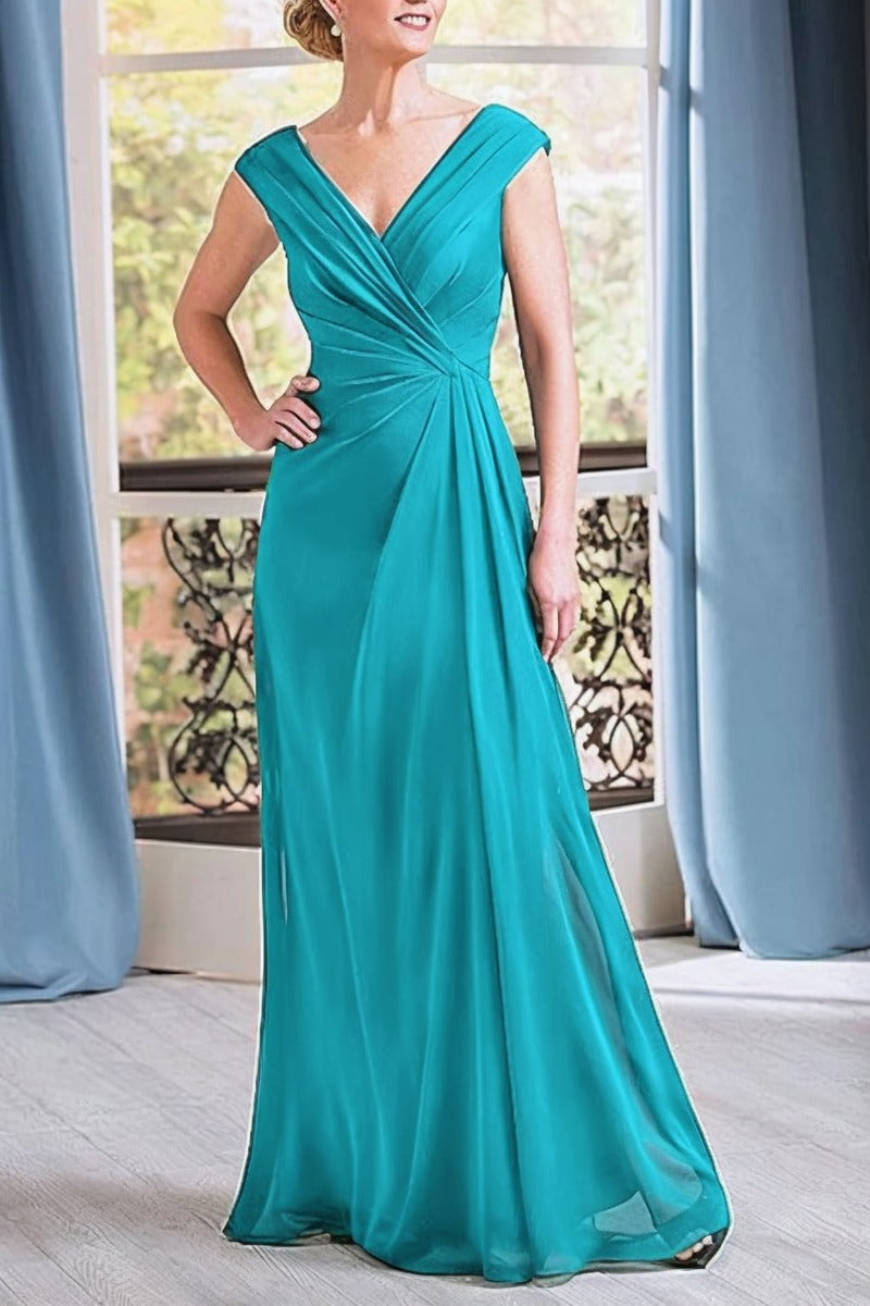 A-Line Floor Length Chiffon Dress CM0076