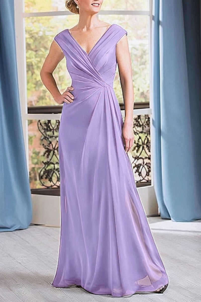 A-Line Floor Length Chiffon Dress CM0076