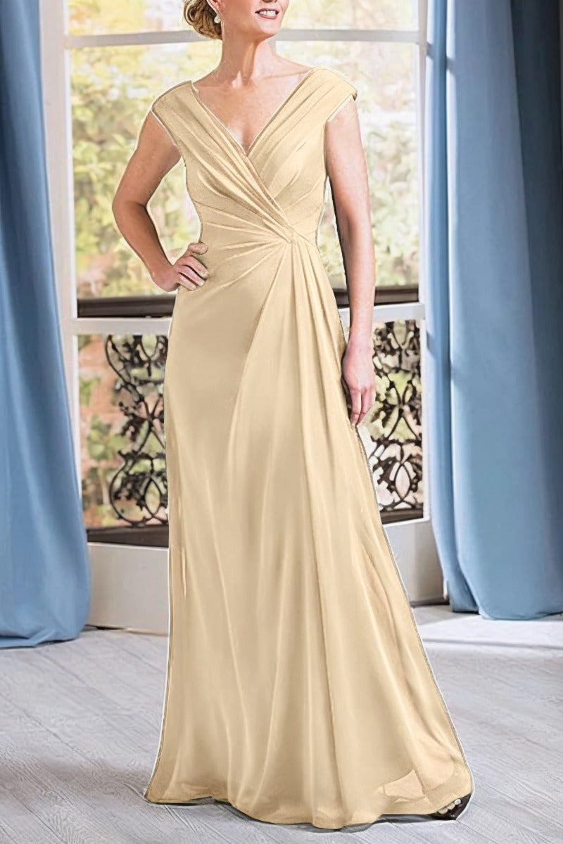 A-Line Floor Length Chiffon Dress CM0076