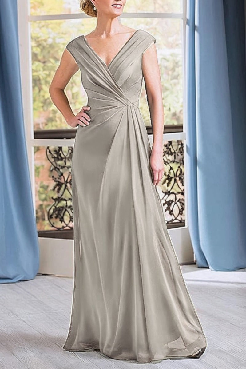 A-Line Floor Length Chiffon Dress CM0076