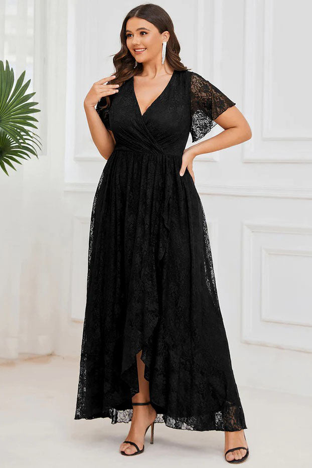 A-Line Ankle Length Lace Dress CM0178