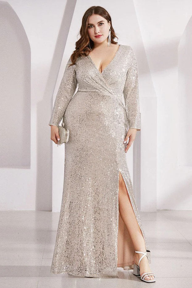 Sheath-Column Floor Length Sequined Dress CM0185