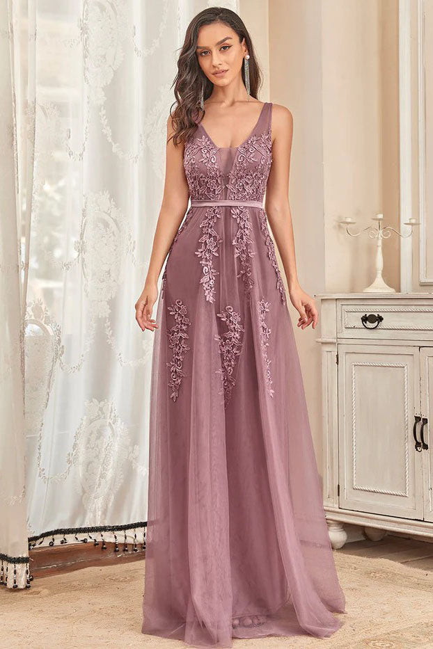 A-Line Floor Length Tulle Dress CM0188