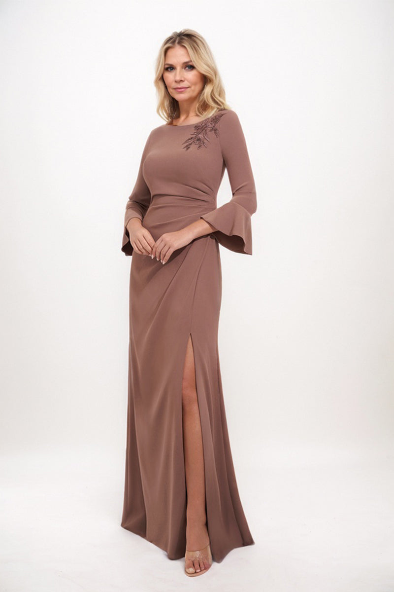 A-line Maxi Stretch Crepe Mother Dress CM0232