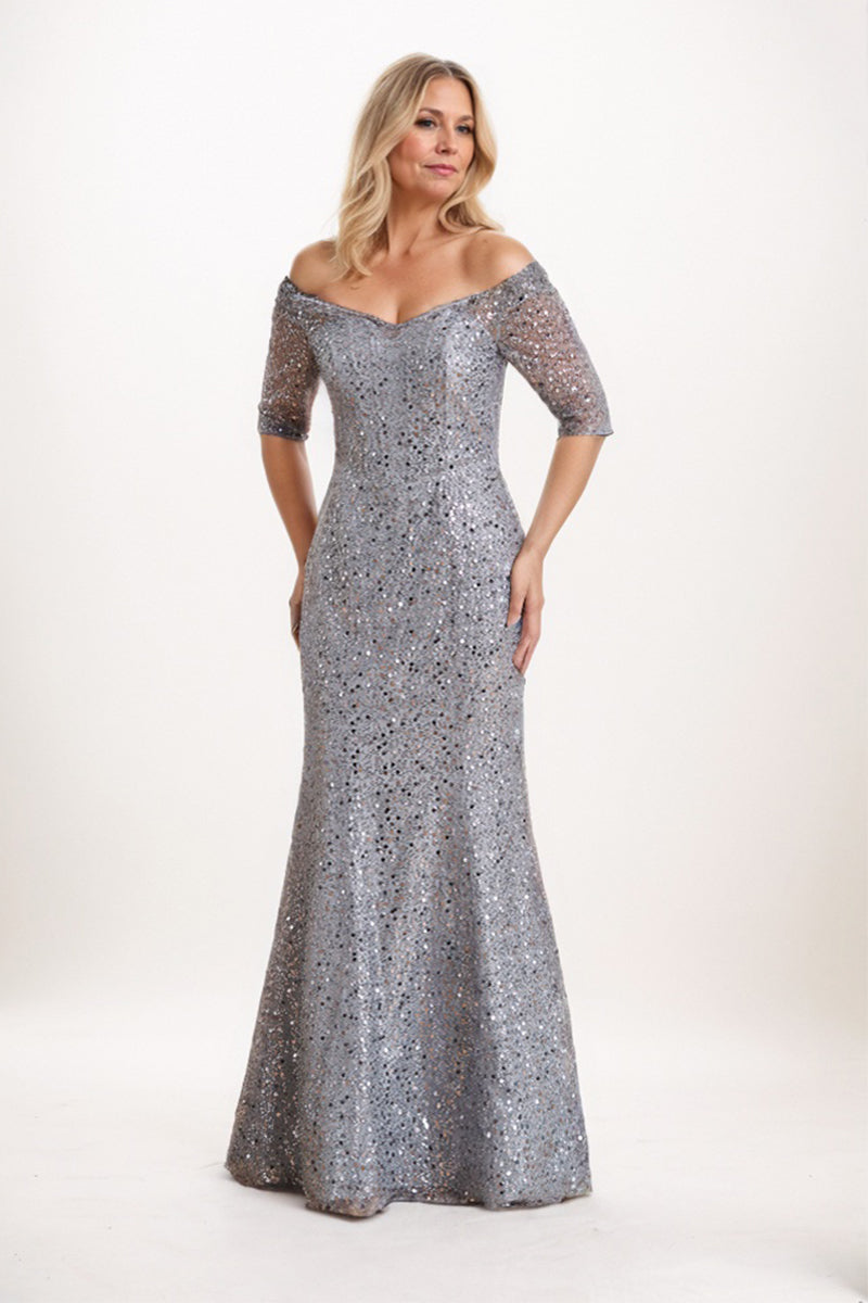 Trumpet-Mermaid Maxi Sequined Mother Dress CM0238