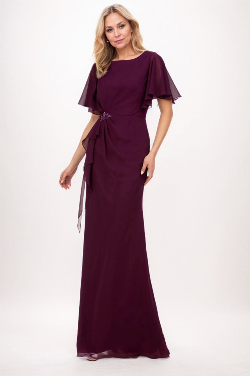 Sheath-Column Maxi Chiffon Mother Dress CM0250