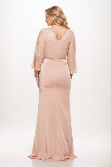 Sheath Maxi Luxe Satin Mother Of The Bride Dress CM0284