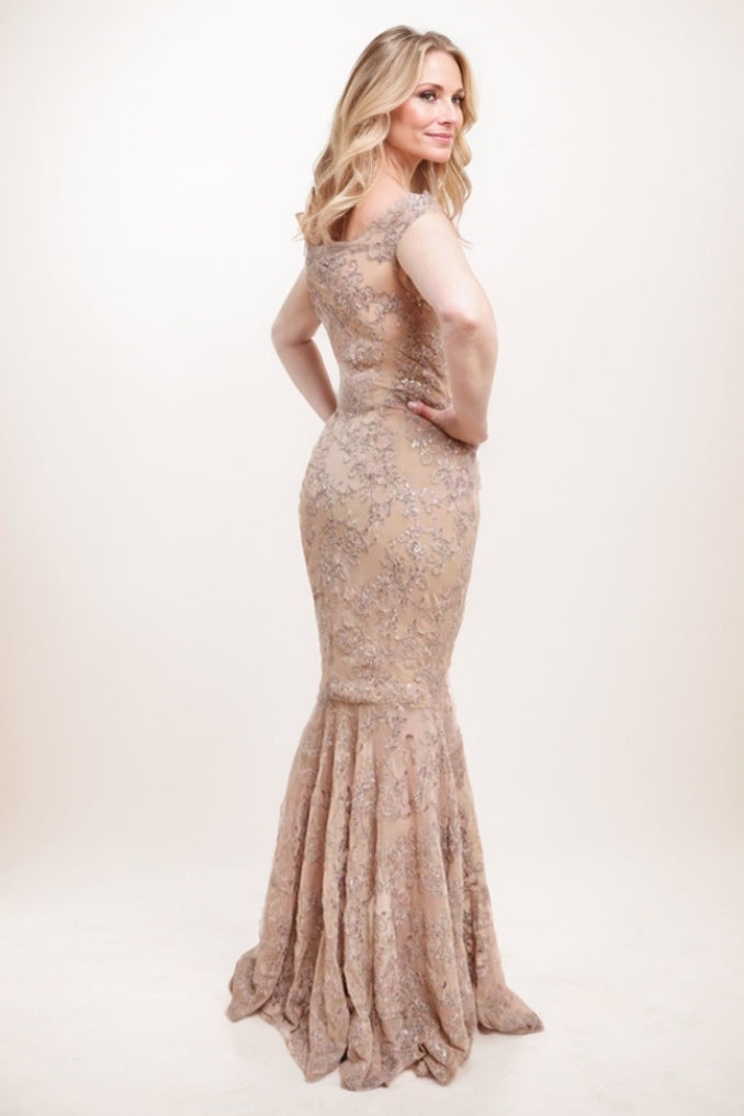 Mermaid Maxi Sequined Mother Of The Bride Dress CM0287