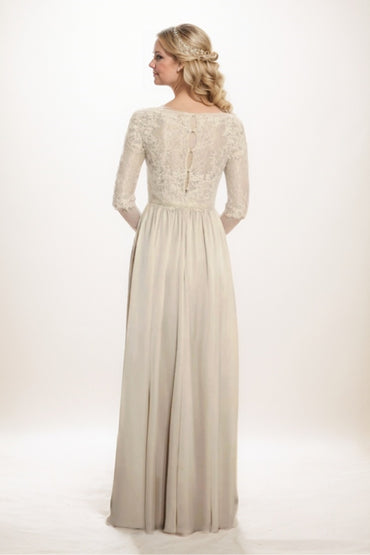 A-Line Maxi Chiffon Mother Of The Bride Dress CM0289