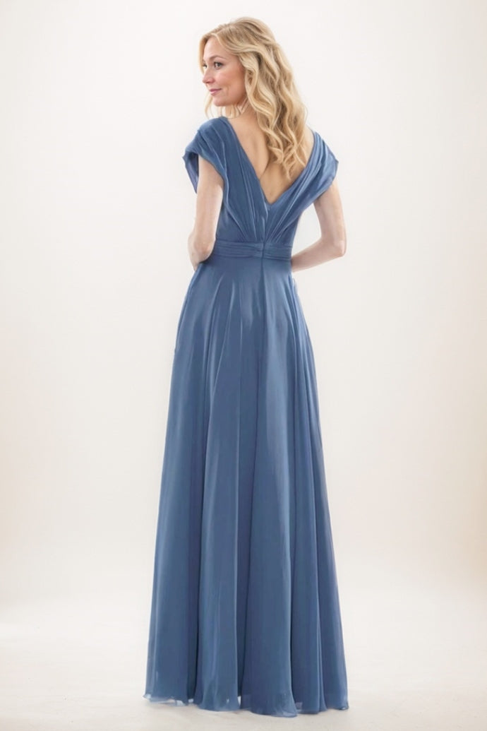 A-Line Maxi Chiffon Mother Of The Bride Dress CM0290