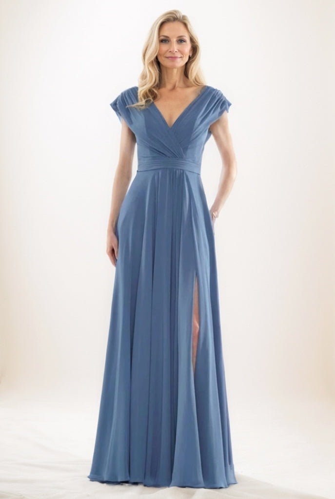 A-Line Maxi Chiffon Mother Of The Bride Dress CM0290