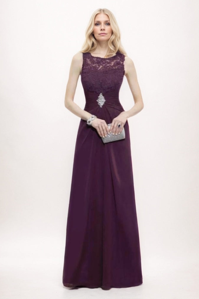 A-Line Maxi Chiffon Mother Of The Bride Dress CM0302